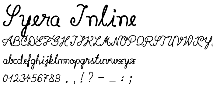 Syera InLine font